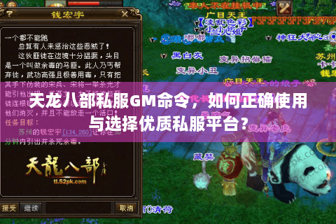 天龙八部私服GM命令，如何正确使用与选择优质私服平台？