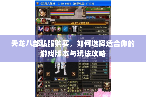 天龙八部私服购买,如何选择适合你的游戏版本与玩法攻略 天龙八部私服购买,如何选择适合你的游戏版本与玩法攻略