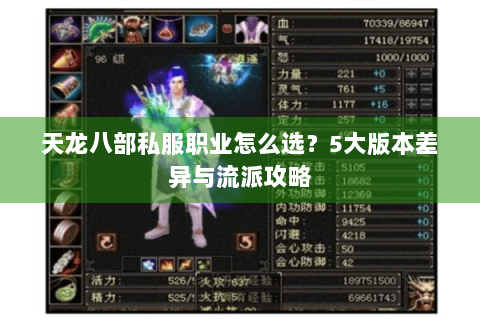 天龙八部私服职业怎么选?5大版本差异与流派攻略 天龙八部私服职业怎么选?5大版本差异与流派攻略