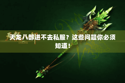 天龙八部进不去私服?这些问题你必须知道! 天龙八部进不去私服?这些问题你必须知道!