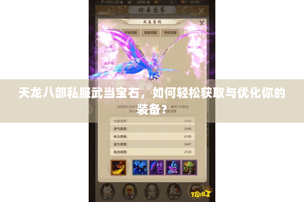 天龙八部私服武当宝石，如何轻松获取与优化你的装备？