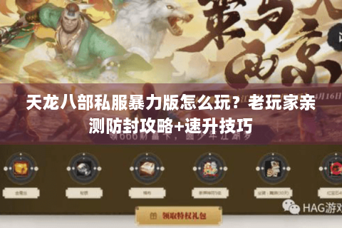 天龙八部私服暴力版怎么玩？老玩家亲测防封攻略+速升技巧