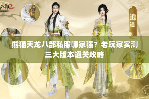 熊猫天龙八部私服哪家强？老玩家实测三大版本通关攻略