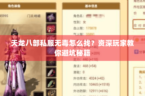 天龙八部私服无毒怎么找?资深玩家教你避坑秘籍 天龙八部私服无毒怎么找?资深玩家教你避坑秘籍