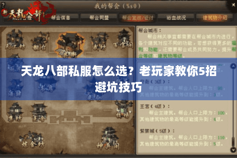 天龙八部私服怎么选？老玩家教你5招避坑技巧