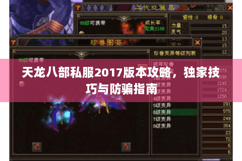 天龙八部私服2017版本攻略，独家技巧与防骗指南