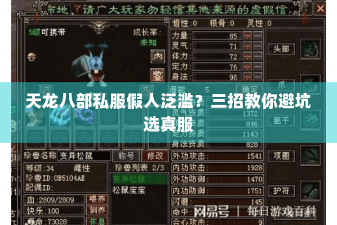 天龙八部私服假人泛滥？三招教你避坑选真服