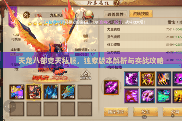 天龙八部变天私服,独家版本解析与实战攻略 天龙八部变天私服,独家版本解析与实战攻略