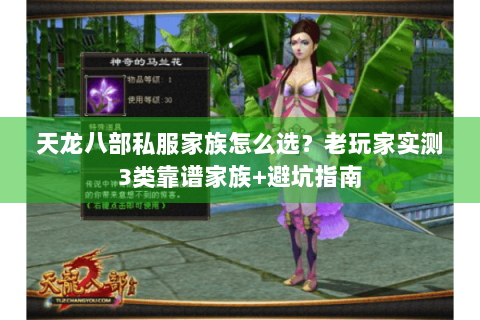 天龙八部私服家族怎么选?老玩家实测3类靠谱家族+避坑指南 天龙八部私服家族怎么选?老玩家实测3类靠谱家族+避坑指南