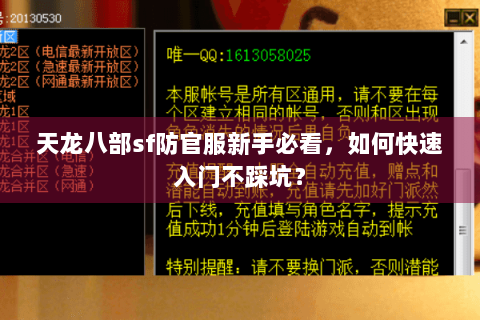 天龙八部sf防官服新手必看,如何快速入门不踩坑? 天龙八部sf防官服新手必看,如何快速入门不踩坑?