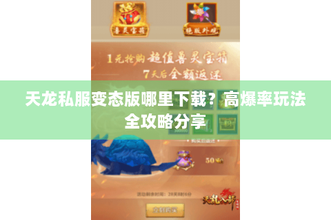 天龙私服变态版哪里下载？高爆率玩法全攻略分享