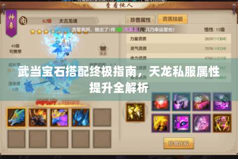 武当宝石搭配终极指南，天龙私服属性提升全解析