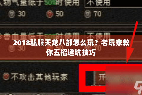 2018私服天龙八部怎么玩?老玩家教你五招避坑技巧 2018私服天龙八部怎么玩?老玩家教你五招避坑技巧