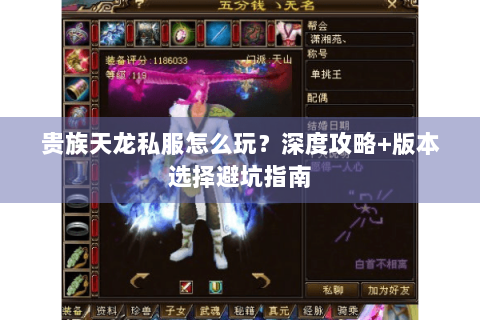 贵族天龙私服怎么玩？深度攻略+版本选择避坑指南