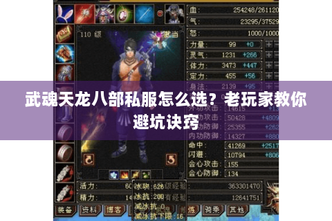 武魂天龙八部私服怎么选？老玩家教你避坑诀窍