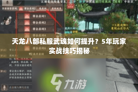 天龙八部私服武魂如何提升？5年玩家实战技巧揭秘