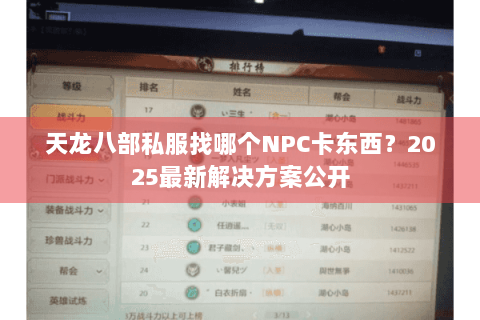 天龙八部私服找哪个NPC卡东西？2025最新解决方案公开
