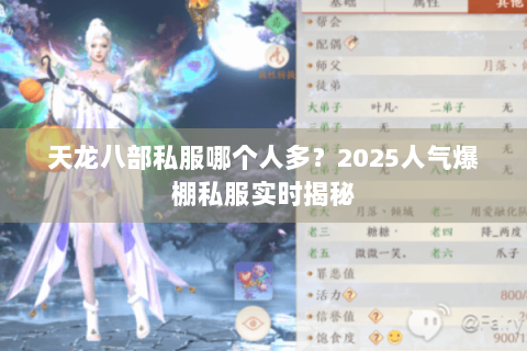 天龙八部私服哪个人多？2025人气爆棚私服实时揭秘