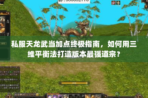 私服天龙武当加点终极指南,如何用三维平衡法打造版本最强道宗? 私服天龙武当加点终极指南,如何用三维平衡法打造版本最强道宗?