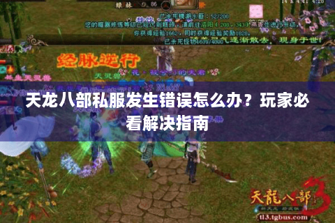天龙八部私服发生错误怎么办？玩家必看解决指南