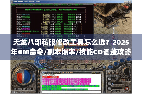 天龙八部私服修改工具怎么选？2025年GM命令/副本爆率/技能CD调整攻略