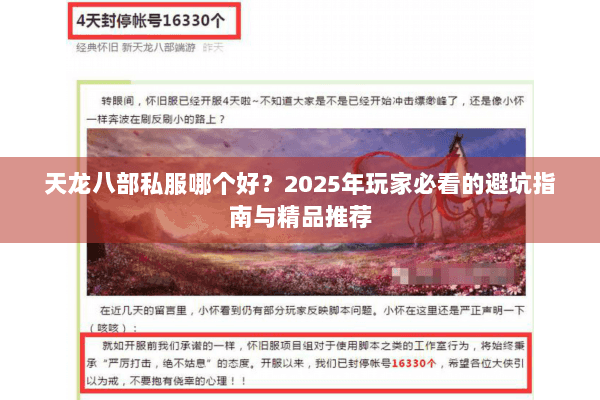 天龙八部私服哪个好？2025年玩家必看的避坑指南与精品推荐
