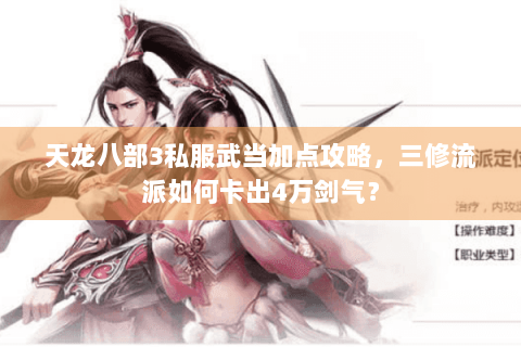 天龙八部3私服武当加点攻略，三修流派如何卡出4万剑气？