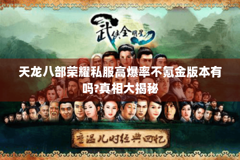 天龙八部荣耀私服高爆率不氪金版本有吗?真相大揭秘