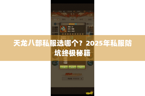 天龙八部私服选哪个?2025年私服防坑终极秘籍 天龙八部私服选哪个?2025年私服防坑终极秘籍
