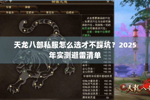 天龙八部私服怎么选才不踩坑？2025年实测避雷清单