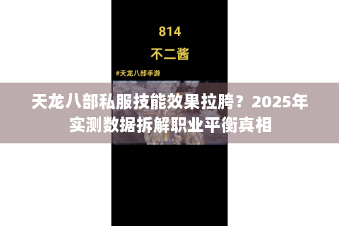 天龙八部私服技能效果拉胯?2025年实测数据拆解职业平衡真相 天龙八部私服技能效果拉胯?2025年实测数据拆解职业平衡真相