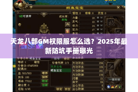 天龙八部GM权限服怎么选?2025年最新防坑手册曝光 天龙八部GM权限服怎么选?2025年最新防坑手册曝光