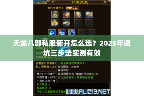 天龙八部私服新开怎么选?2025年避坑三步法实测有效 天龙八部私服新开怎么选?2025年避坑三步法实测有效