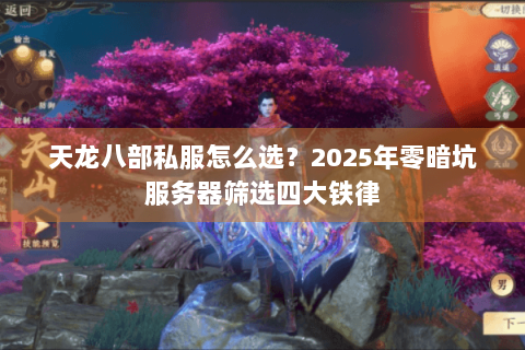 天龙八部私服怎么选?2025年零暗坑服务器筛选四大铁律 天龙八部私服怎么选?2025年零暗坑服务器筛选四大铁律