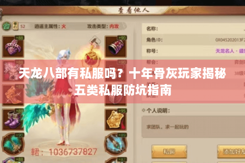 天龙八部有私服吗?十年骨灰玩家揭秘五类私服防坑指南 天龙八部有私服吗?十年骨灰玩家揭秘五类私服防坑指南