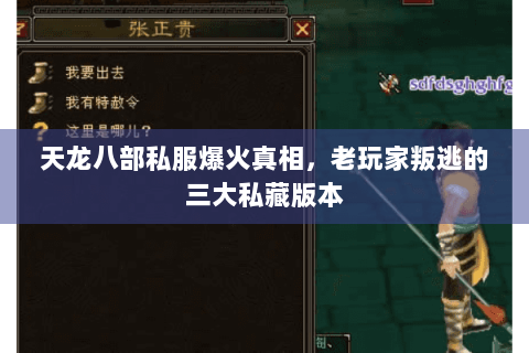 天龙八部私服爆火真相，老玩家叛逃的三大私藏版本