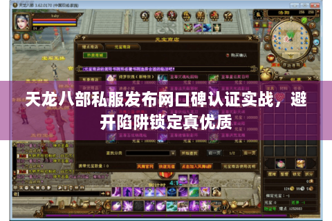 天龙八部私服发布网口碑认证实战，避开陷阱锁定真优质