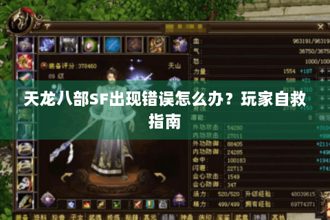 天龙八部SF出现错误怎么办？玩家自救指南