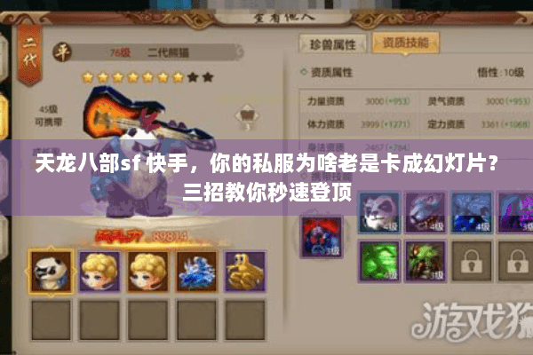 天龙八部sf 快手,你的私服为啥老是卡成幻灯片?三招教你秒速登顶 天龙八部sf 快手,你的私服为啥老是卡成幻灯片?三招教你秒速登顶