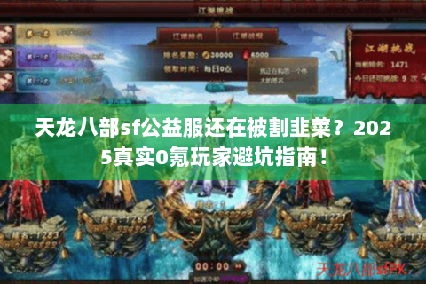 天龙八部sf公益服还在被割韭菜？2025真实0氪玩家避坑指南！