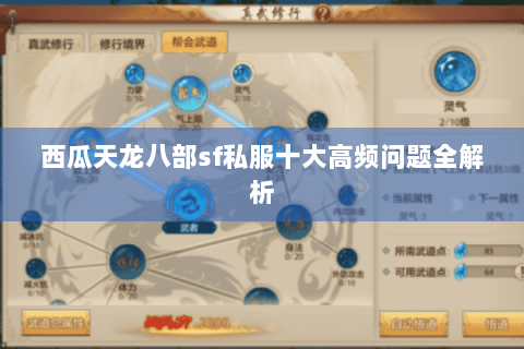 西瓜天龙八部sf私服十大高频问题全解析