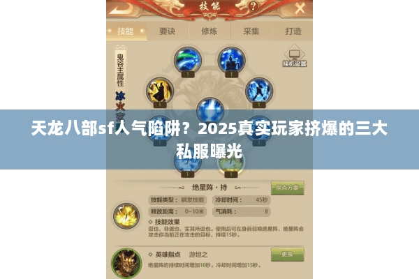 天龙八部sf人气陷阱？2025真实玩家挤爆的三大私服曝光