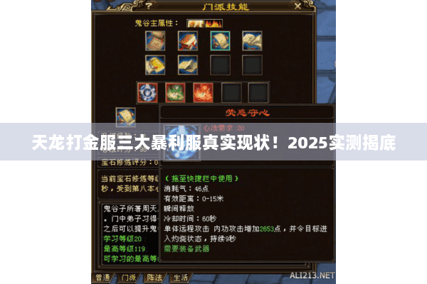 天龙打金服三大暴利服真实现状！2025实测揭底