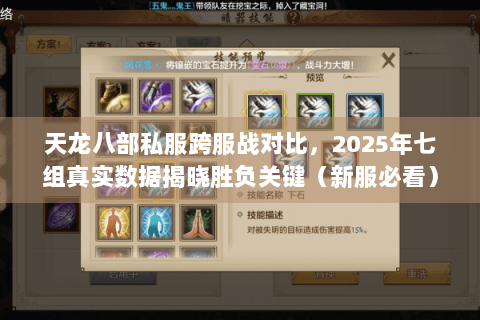 天龙八部私服跨服战对比,2025年七组真实数据揭晓胜负关键(新服必看) 天龙八部私服跨服战对比,2025年七组真实数据揭晓胜负关键(新服必看)