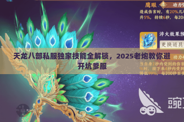 天龙八部私服独家技能全解锁,2025老炮教你避开坑爹服 天龙八部私服独家技能全解锁,2025老炮教你避开坑爹服