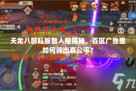 天龙八部私服散人服揭秘，百区广告里如何筛出真公平？
