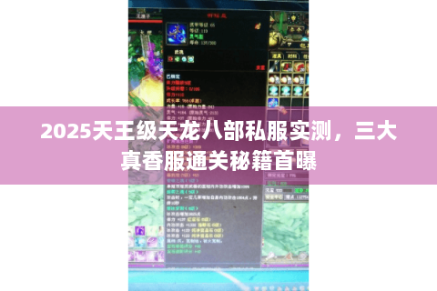 2025天王级天龙八部私服实测,三大真香服通关秘籍首曝 2025天王级天龙八部私服实测,三大真香服通关秘籍首曝