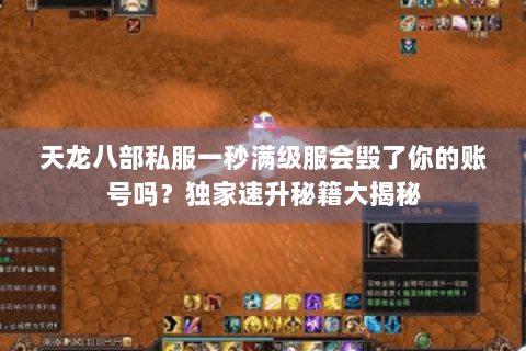 天龙八部私服一秒满级服会毁了你的账号吗？独家速升秘籍大揭秘