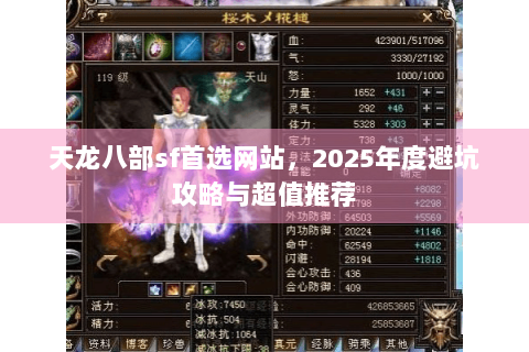 天龙八部sf首选网站,2025年度避坑攻略与超值推荐 天龙八部sf首选网站,2025年度避坑攻略与超值推荐