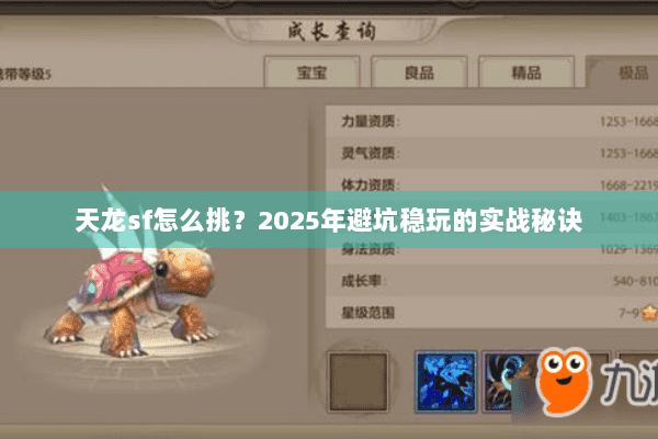 天龙sf怎么挑？2025年避坑稳玩的实战秘诀